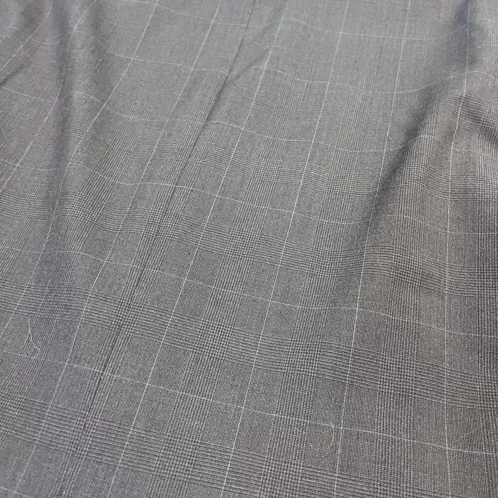 Jos A Bank Blazer Mens 48R Navy Blue Windowpane Wool Sport Coat Jacket Plaid